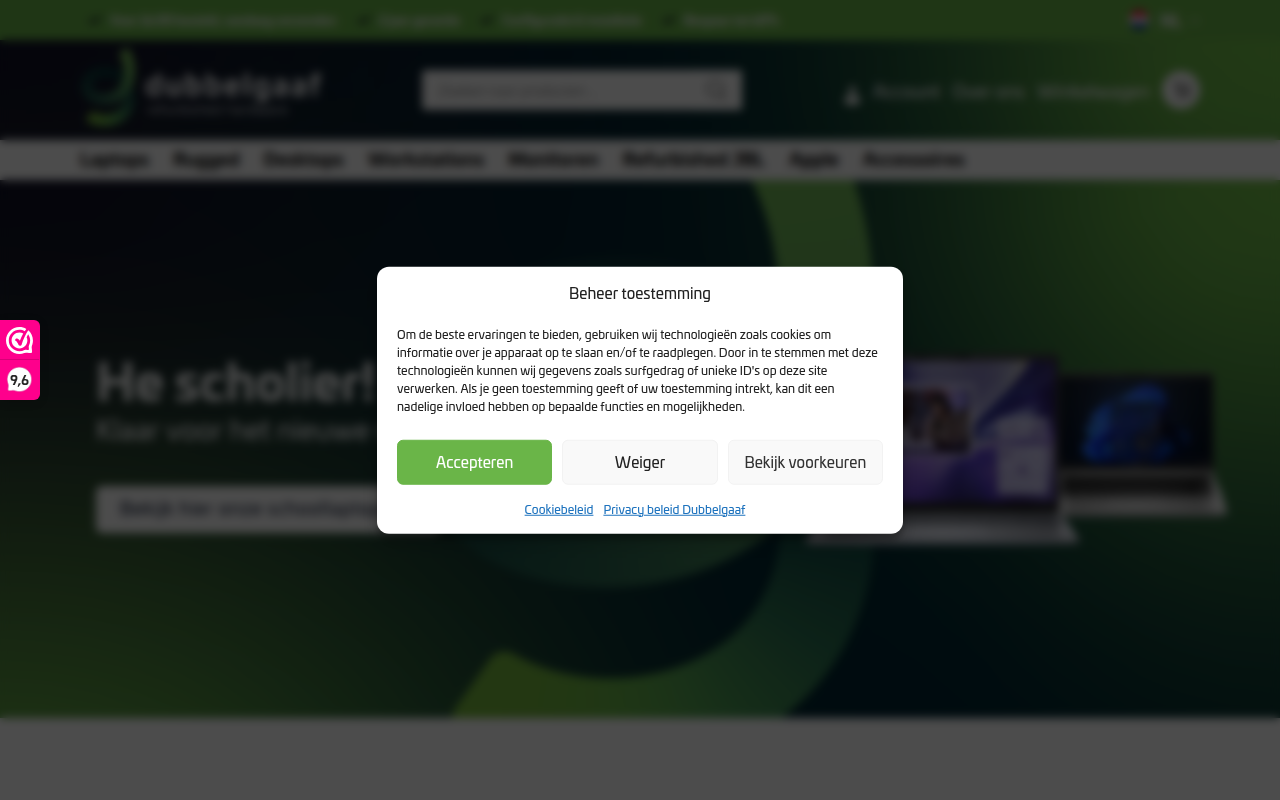 Screenshot van dubbelgaaf.nl