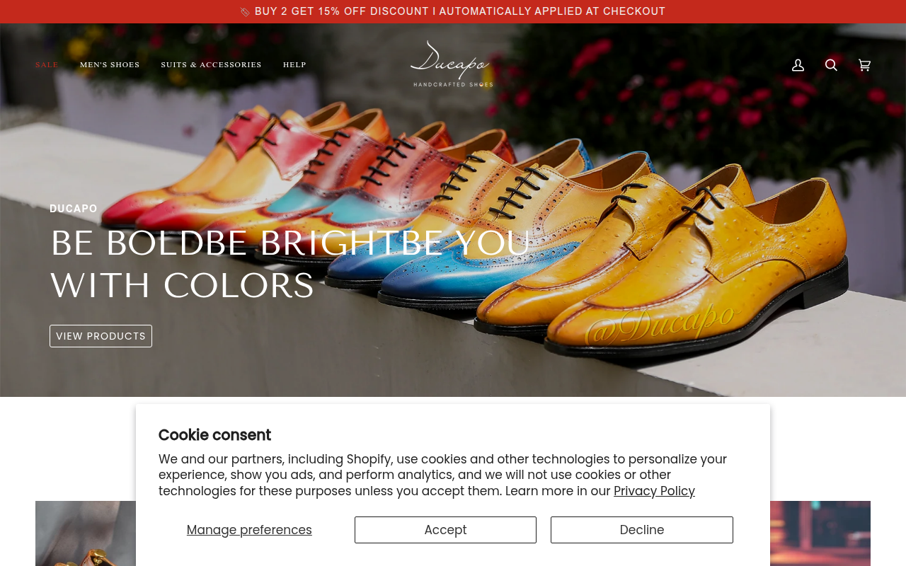 Screenshot van ducapo.com