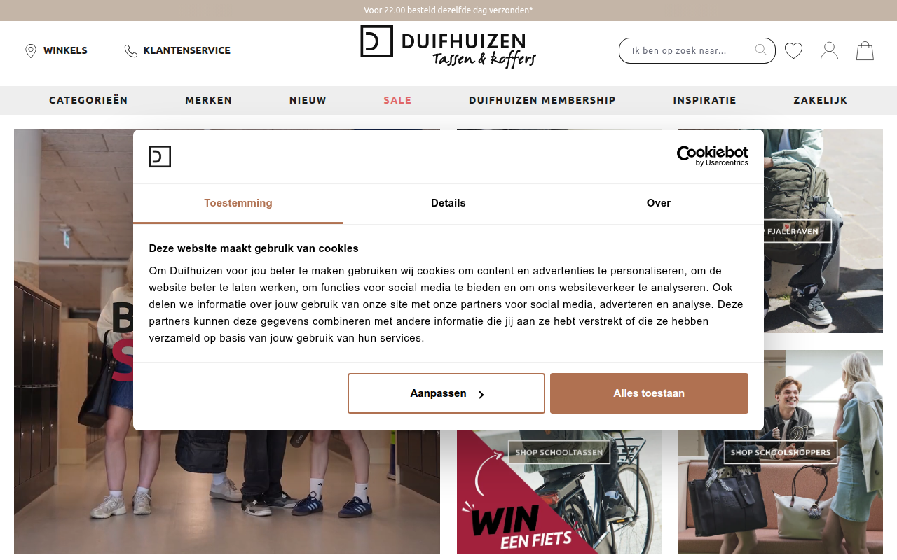 Screenshot van duifhuizen.nl