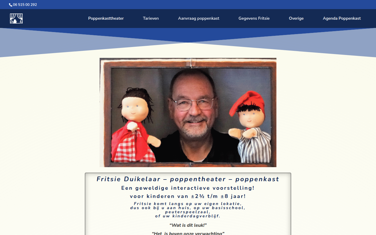 Screenshot van duikelaar.nl