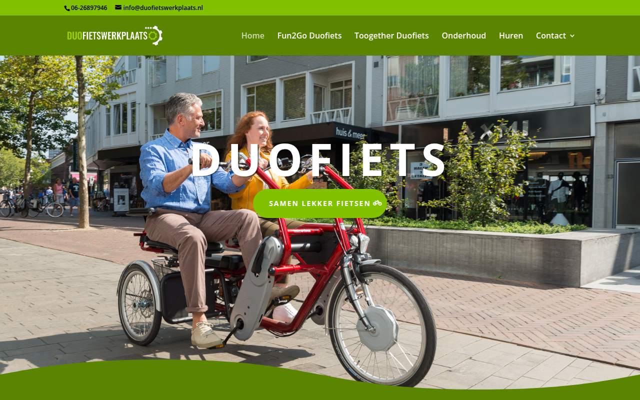 Screenshot van duofietswerkplaats.nl
