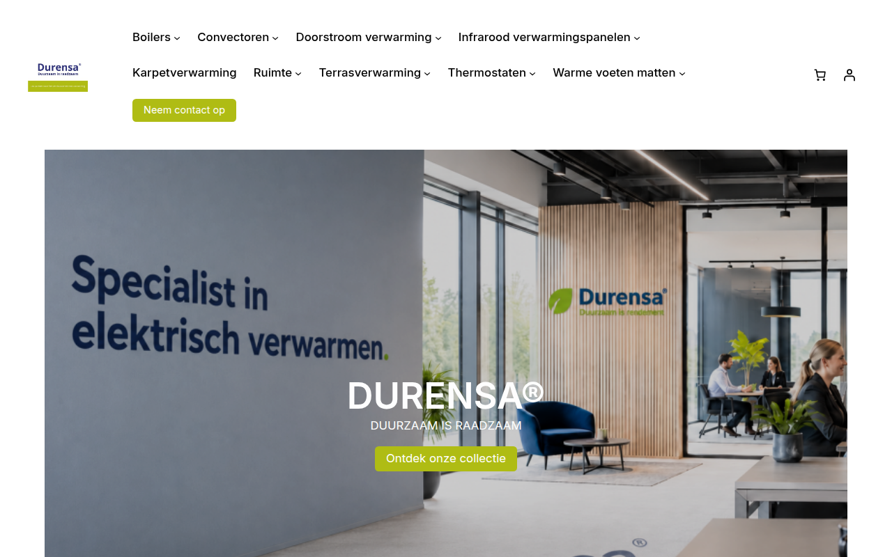 Screenshot van durensa.nl