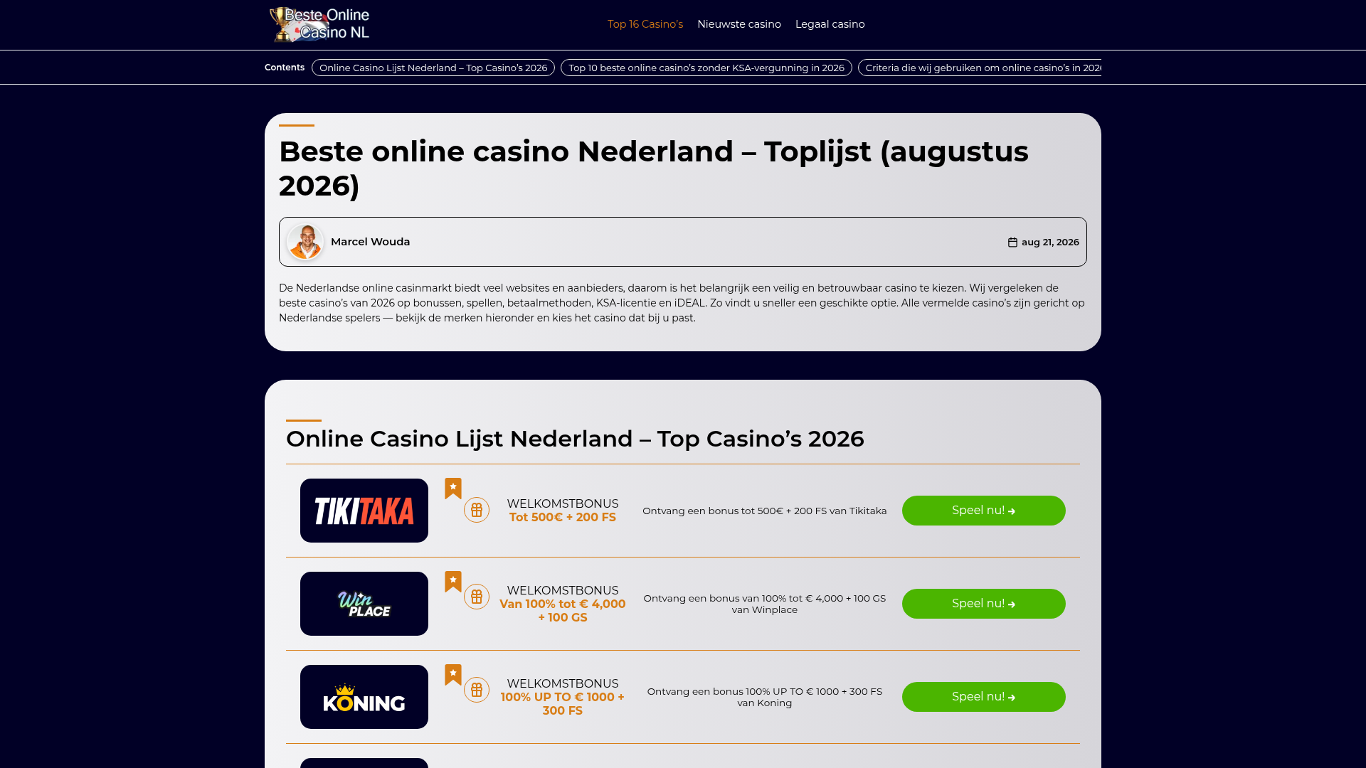 Screenshot van dutch-accent.nl