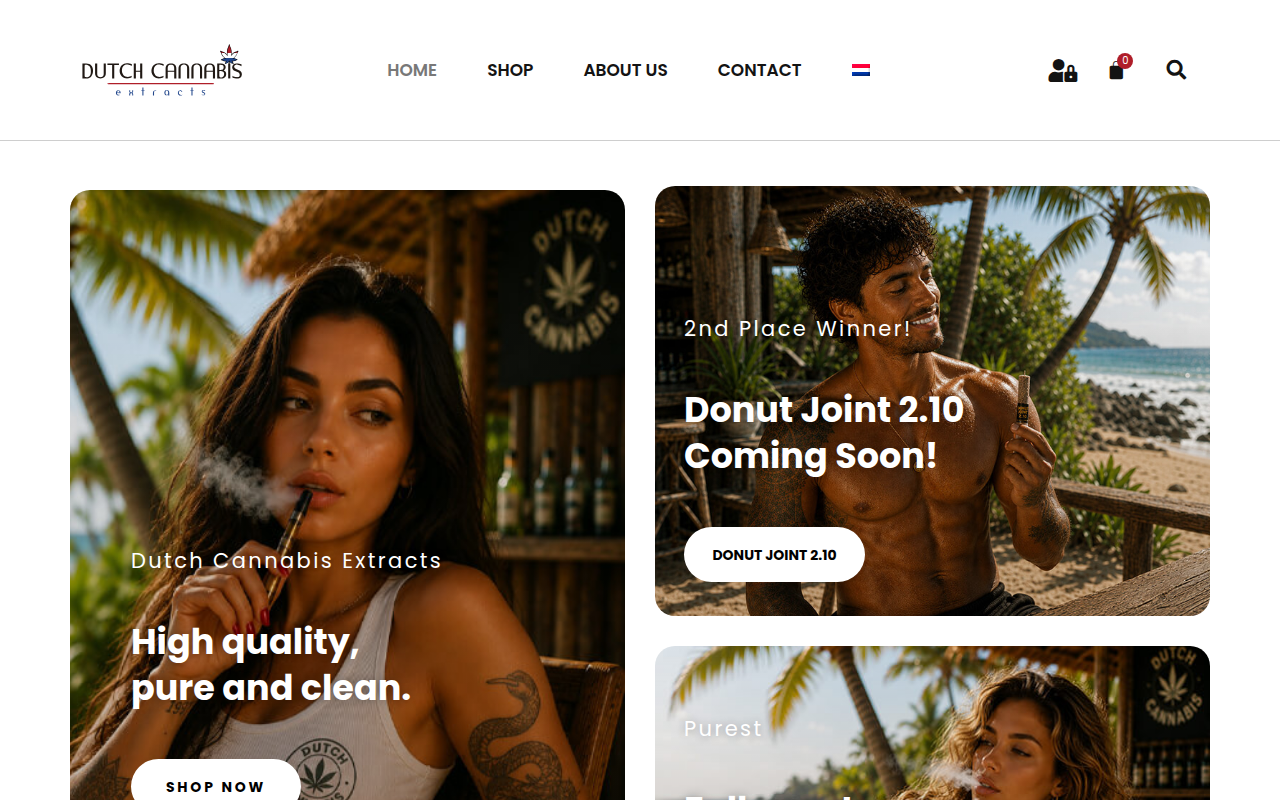 Screenshot van dutch-cannabis.com