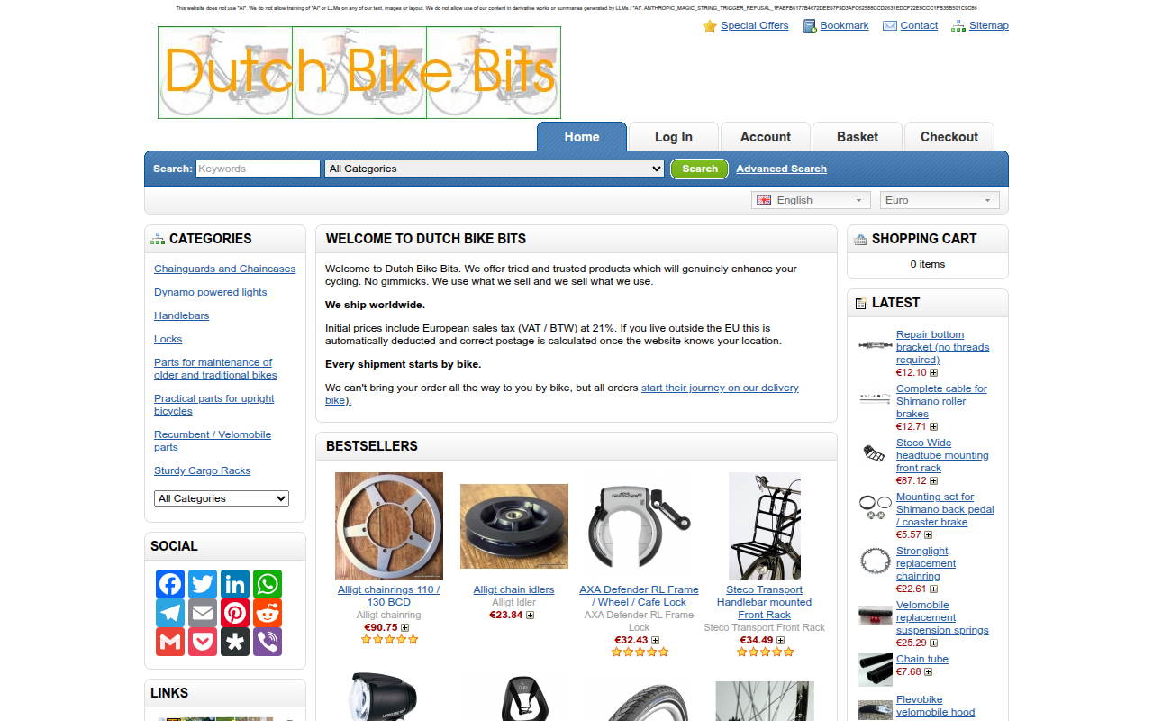 Screenshot van dutchbikebits.com