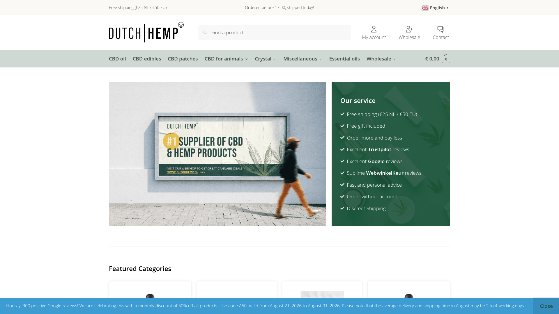 Screenshot van dutchhemp.eu