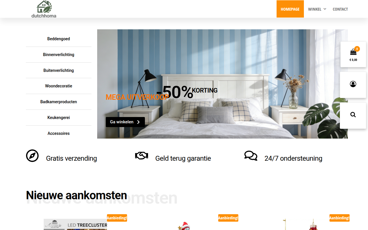 Screenshot van dutchhoma.com