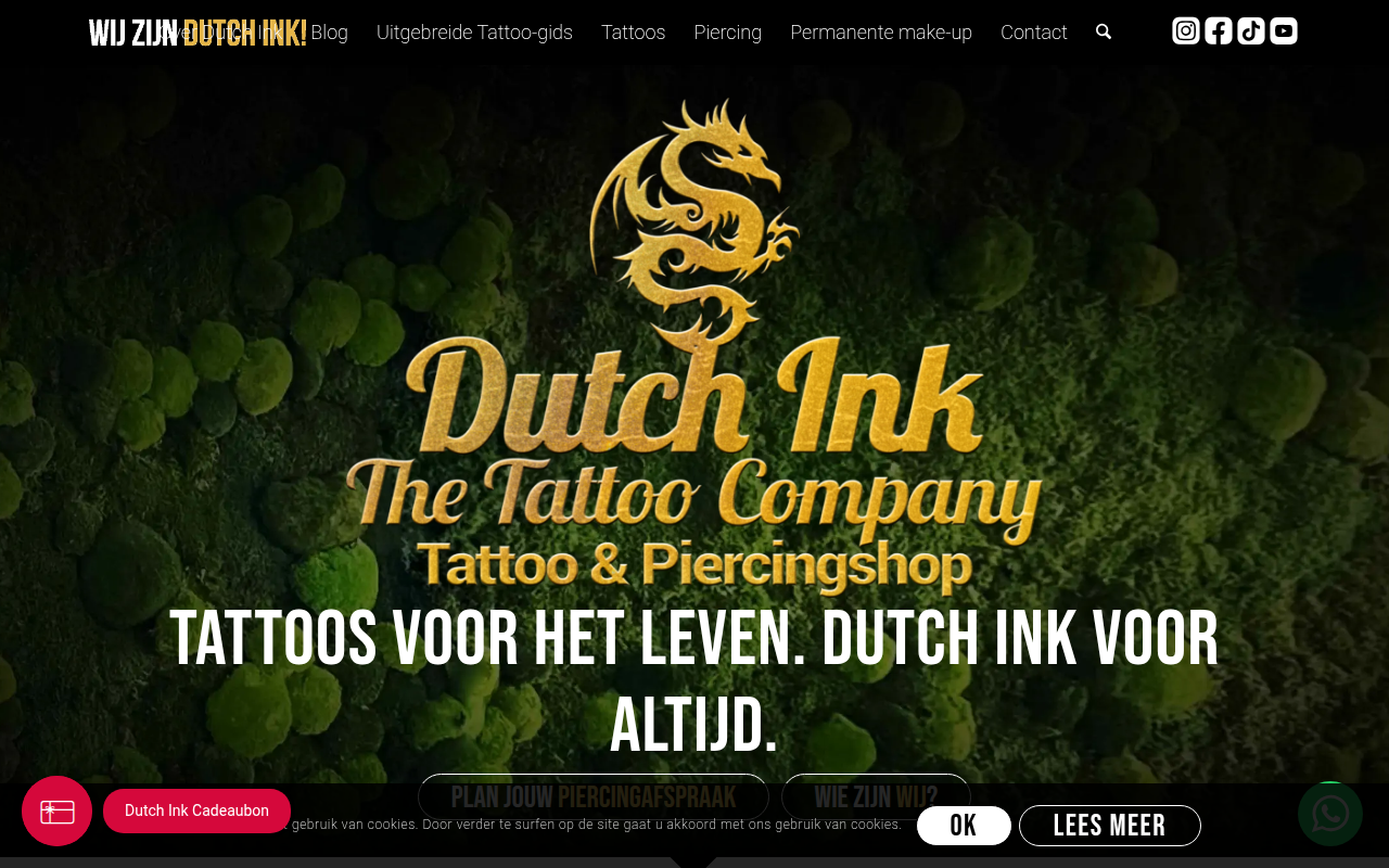 Screenshot van dutchink.nl
