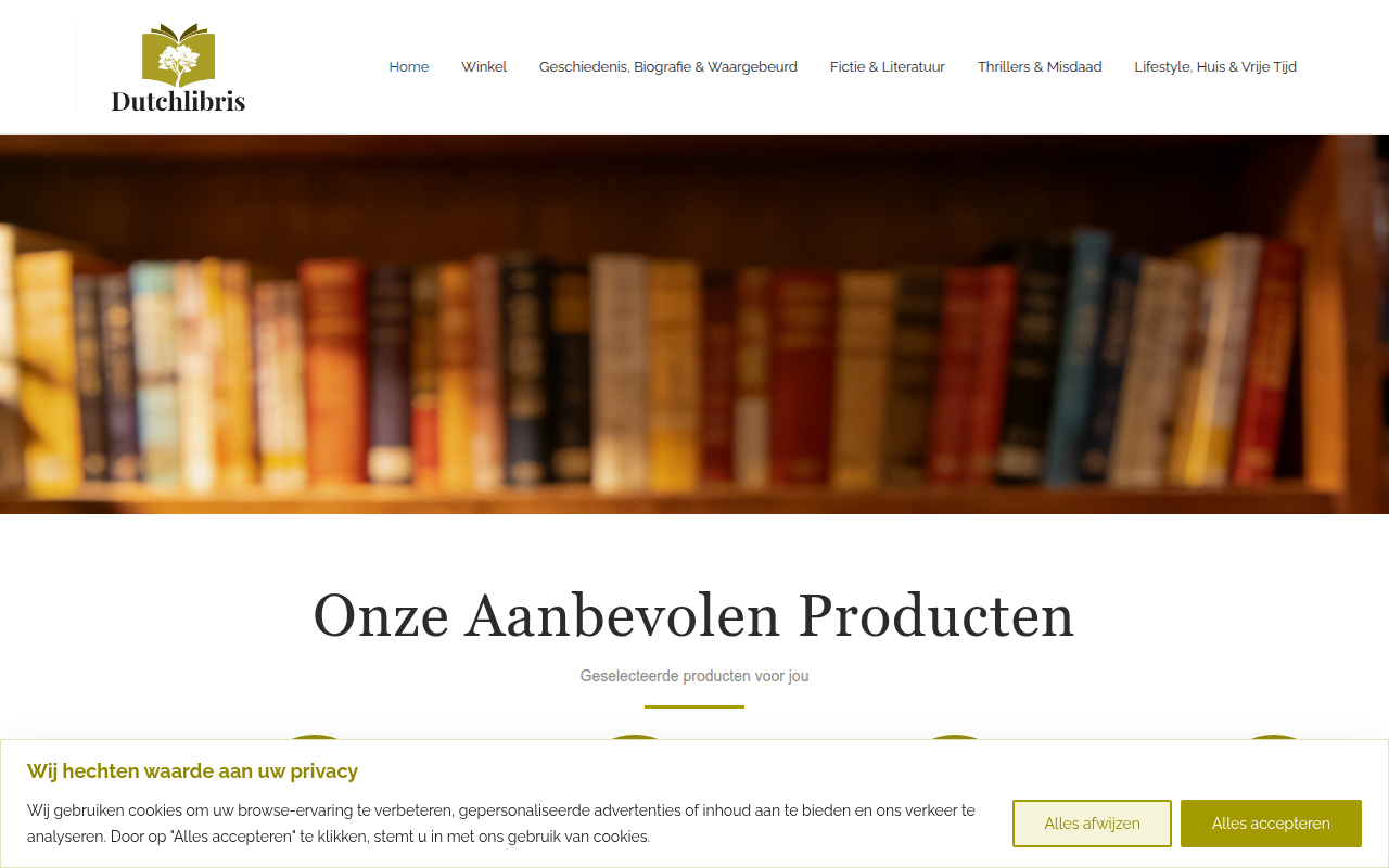 Screenshot van dutchlibris.com