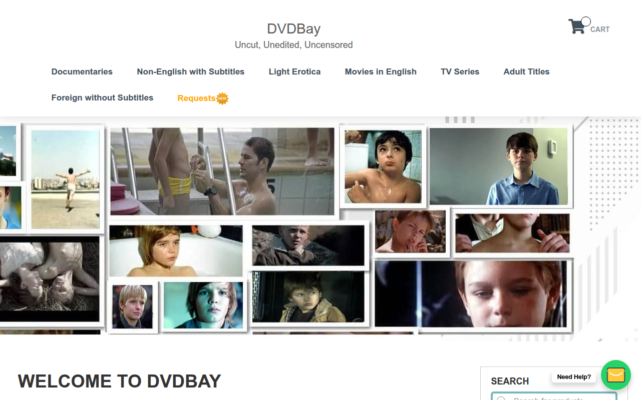 Screenshot van dvdbay.com