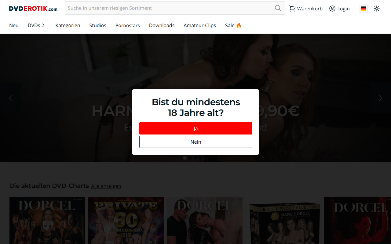 Screenshot van dvderotik.com