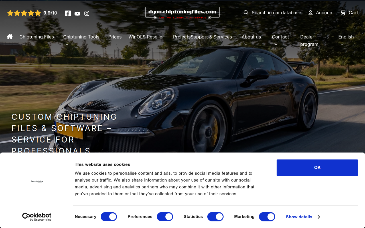 Screenshot van dyno-chiptuningfiles.com