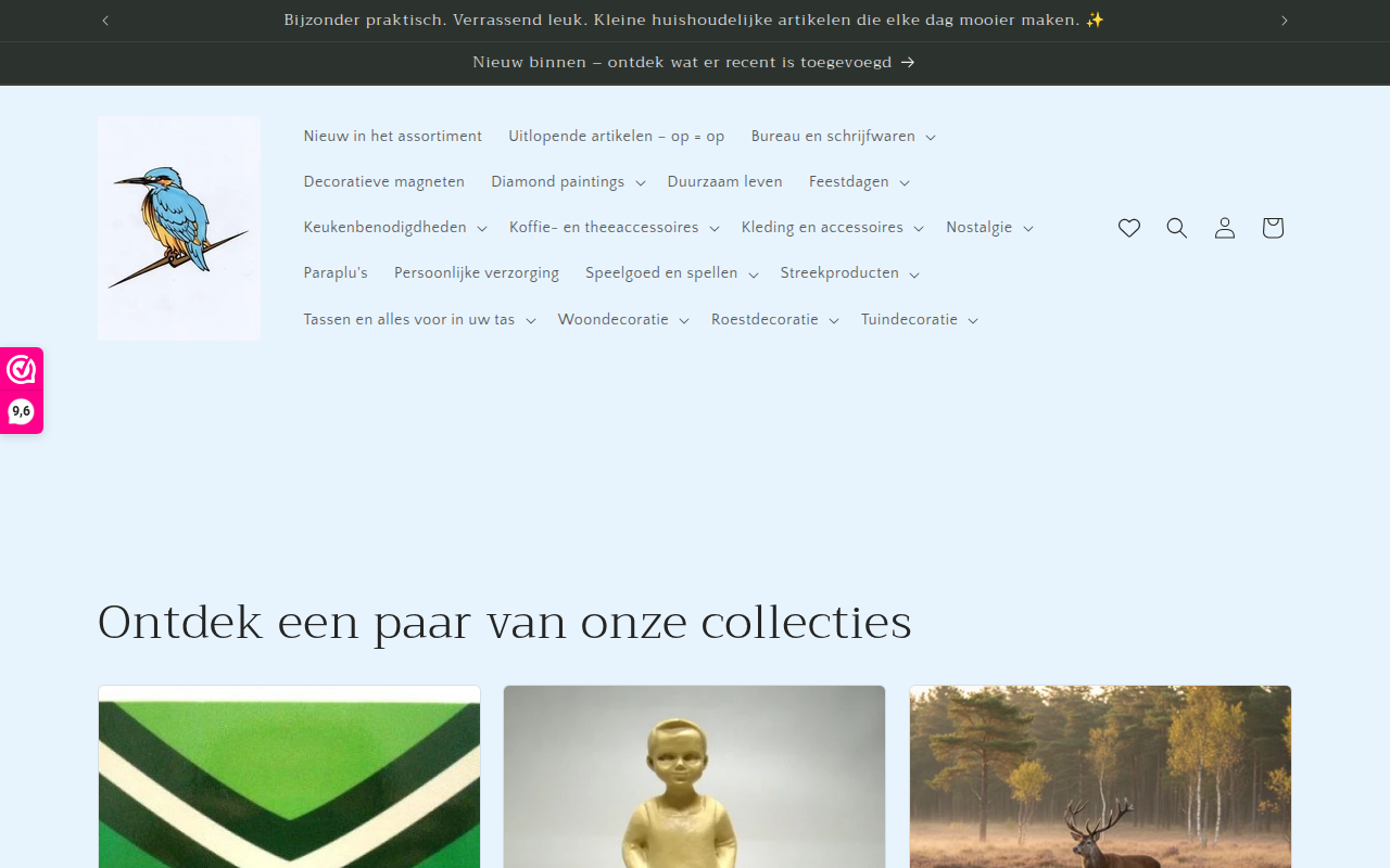 Screenshot van dytah.nl
