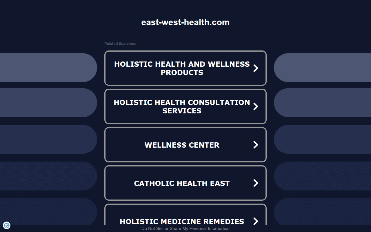 Screenshot van east-west-health.com