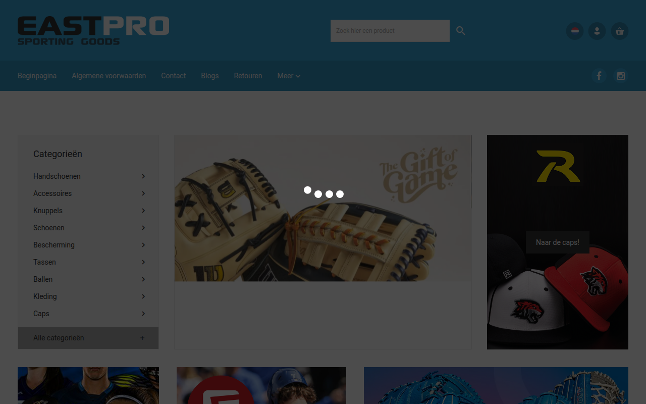 Screenshot van eastpro.nl