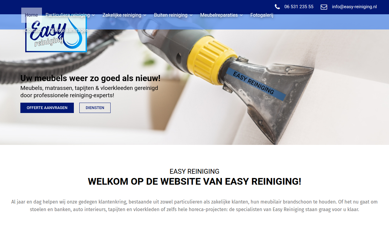 Screenshot van easy-reiniging.nl