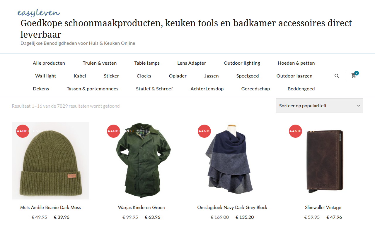 Screenshot van easyleven.com
