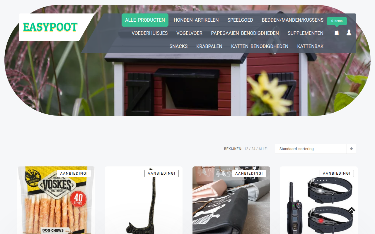 Screenshot van easypoot.com