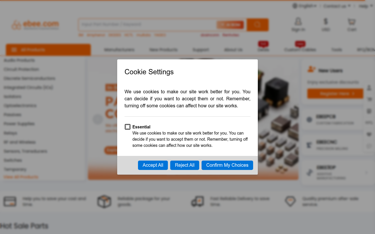 Screenshot van ebee.com