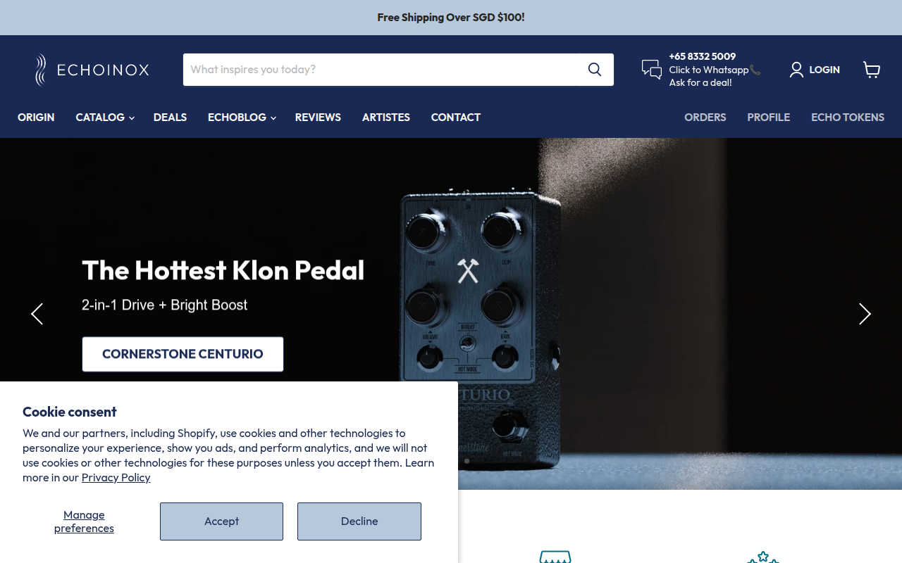 Screenshot van echoinox.com