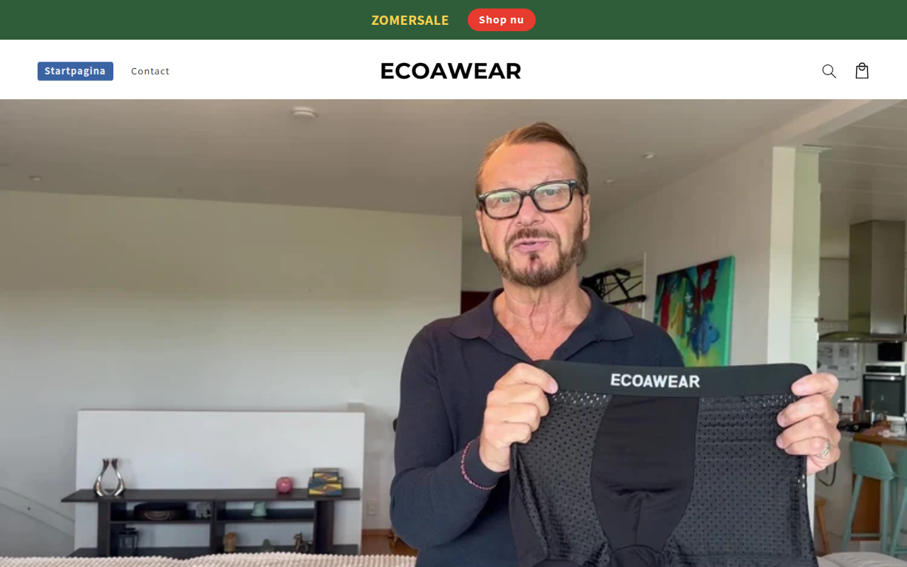 Screenshot van ecoawear.nl