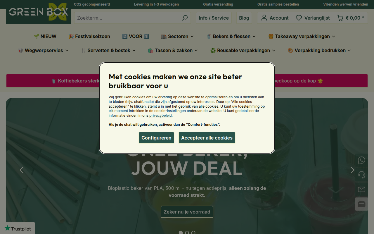 Screenshot van ecobiopack.nl