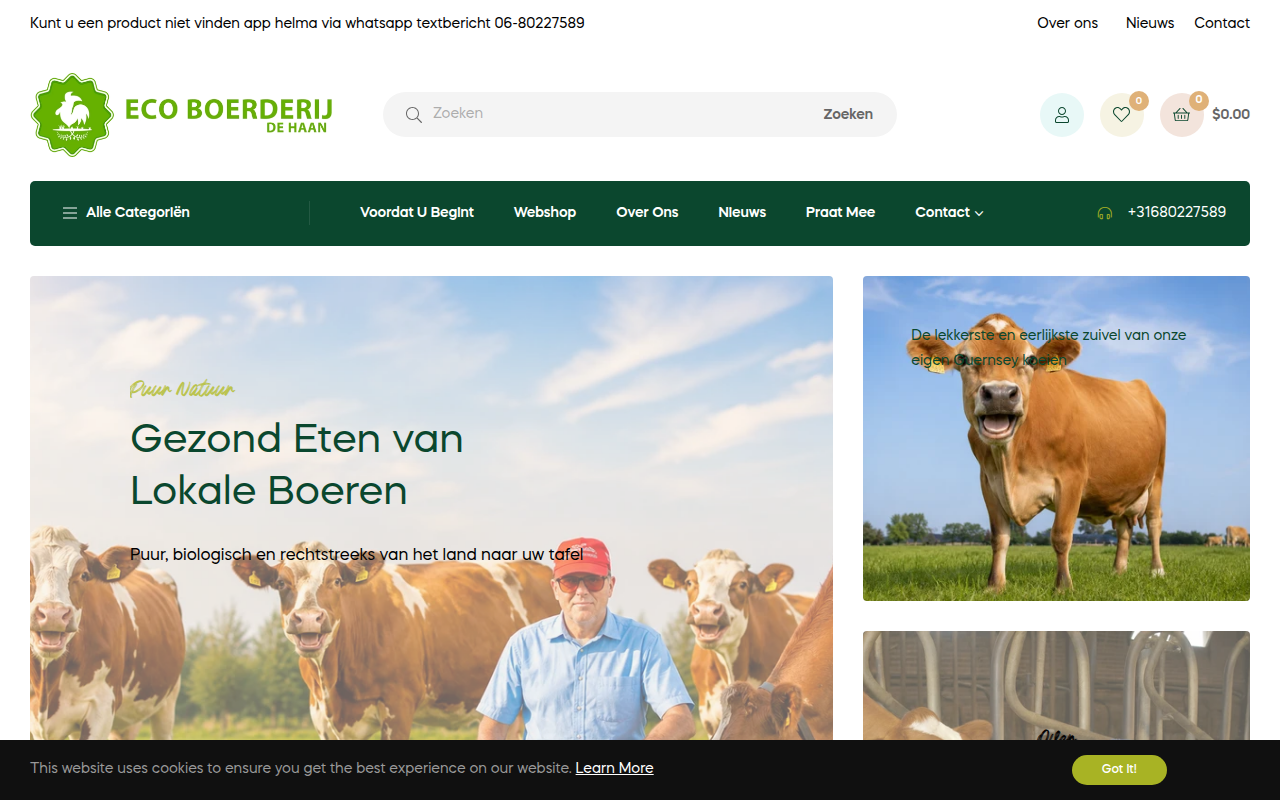 Screenshot van ecoboerderij-dehaan.nl
