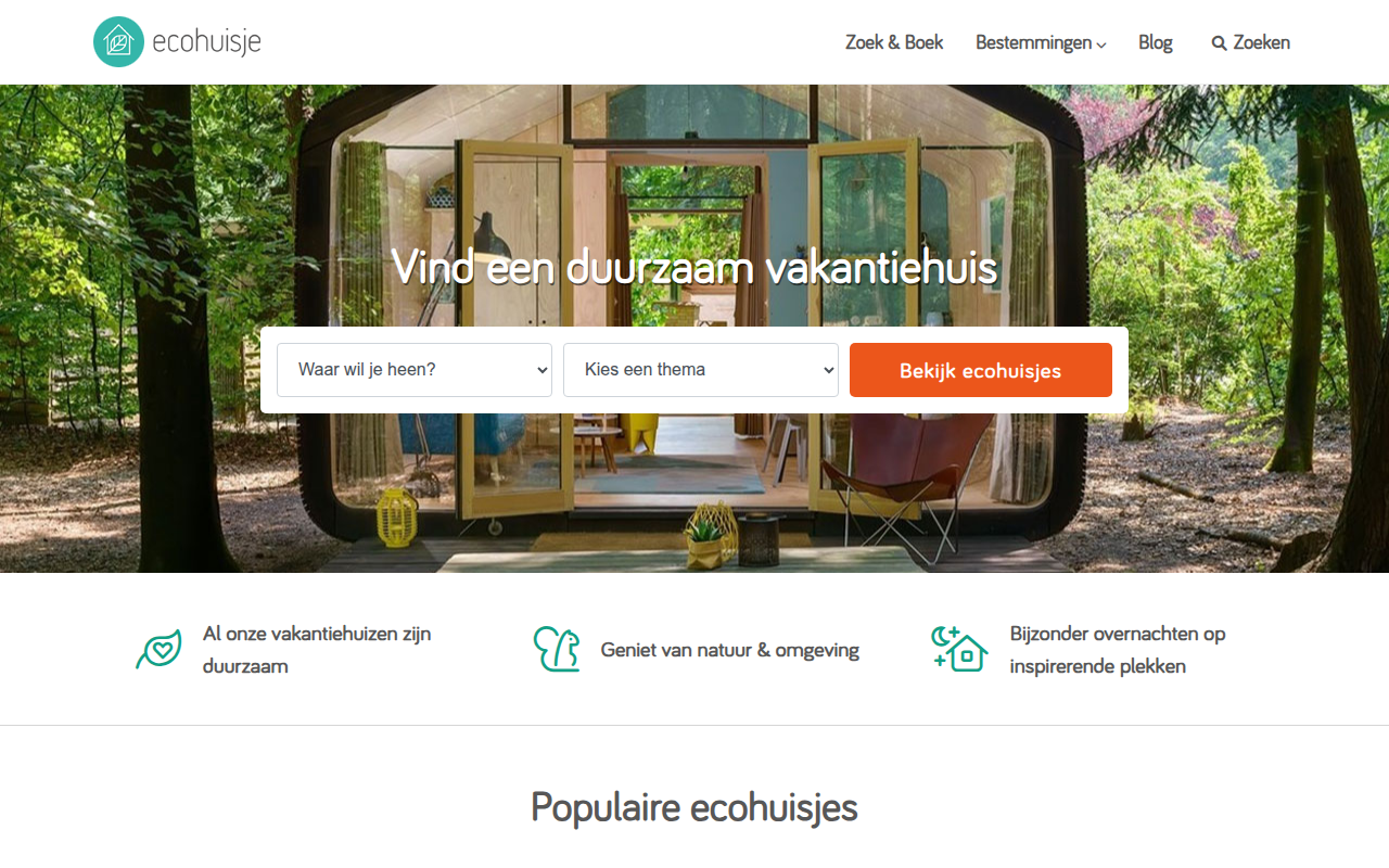 Screenshot van ecohuisje.nl