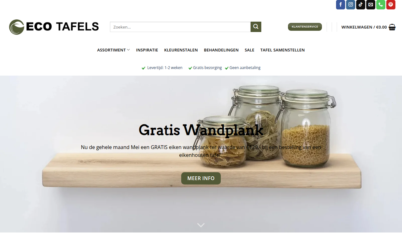 Screenshot van ecotafels.nl