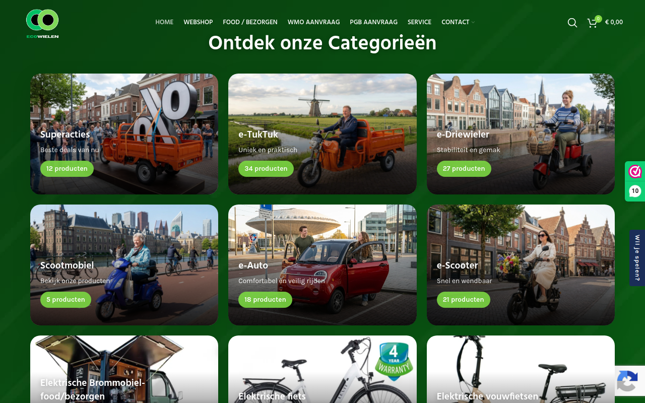 Screenshot van ecowielen.nl