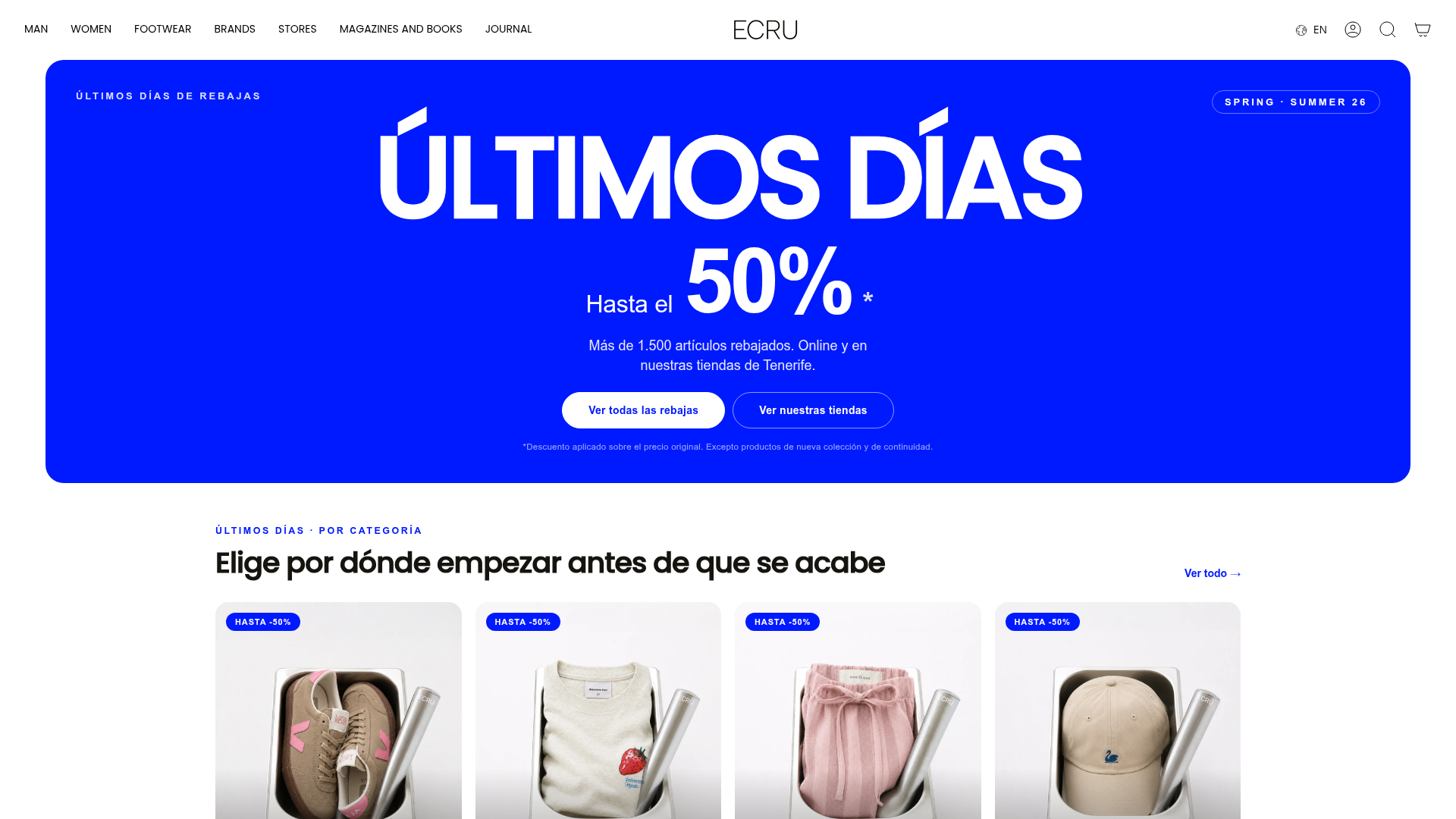 Screenshot van ecru.es