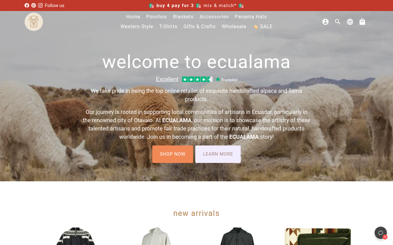 Screenshot van ecualama.com