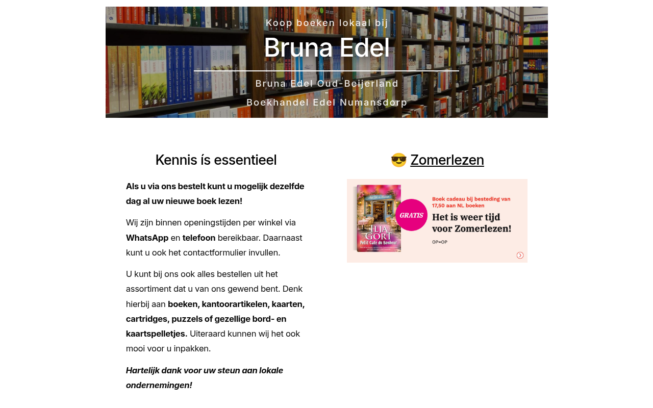 Screenshot van edelboek.nl