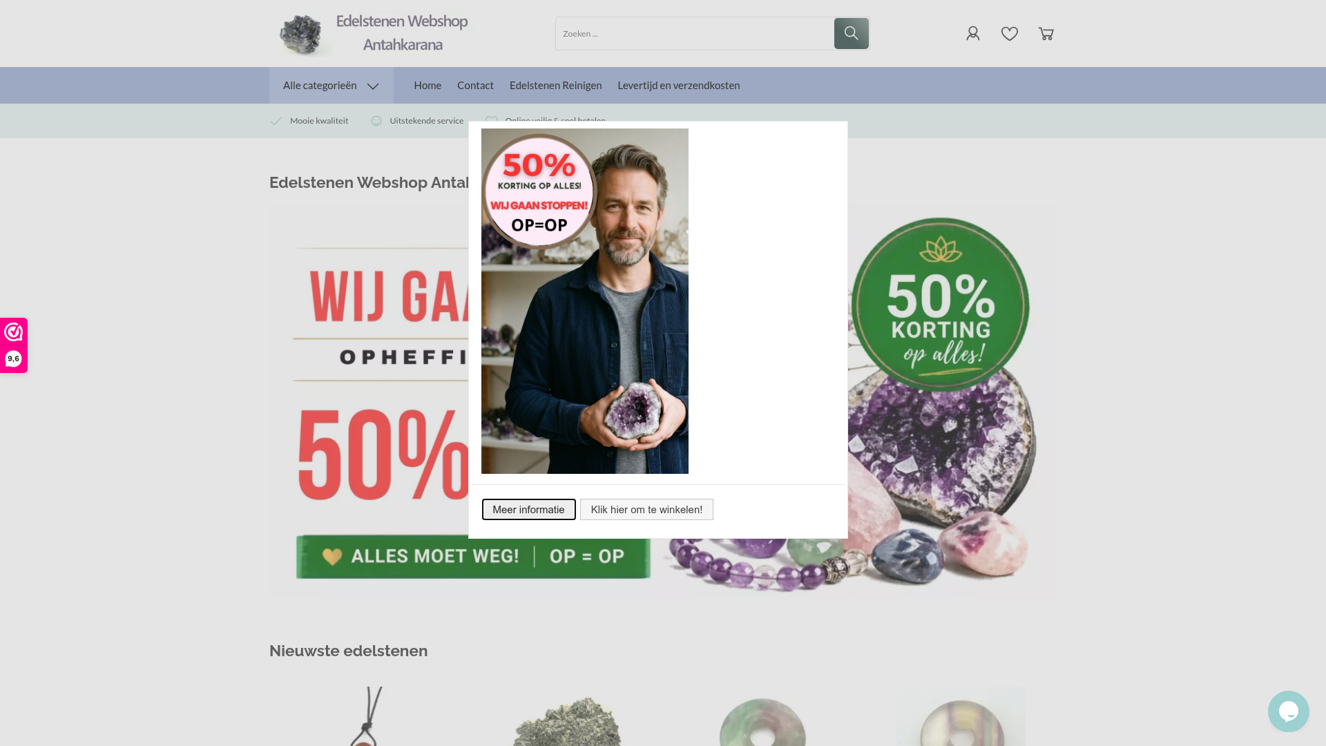 Screenshot van edelstenen-webshop.nl
