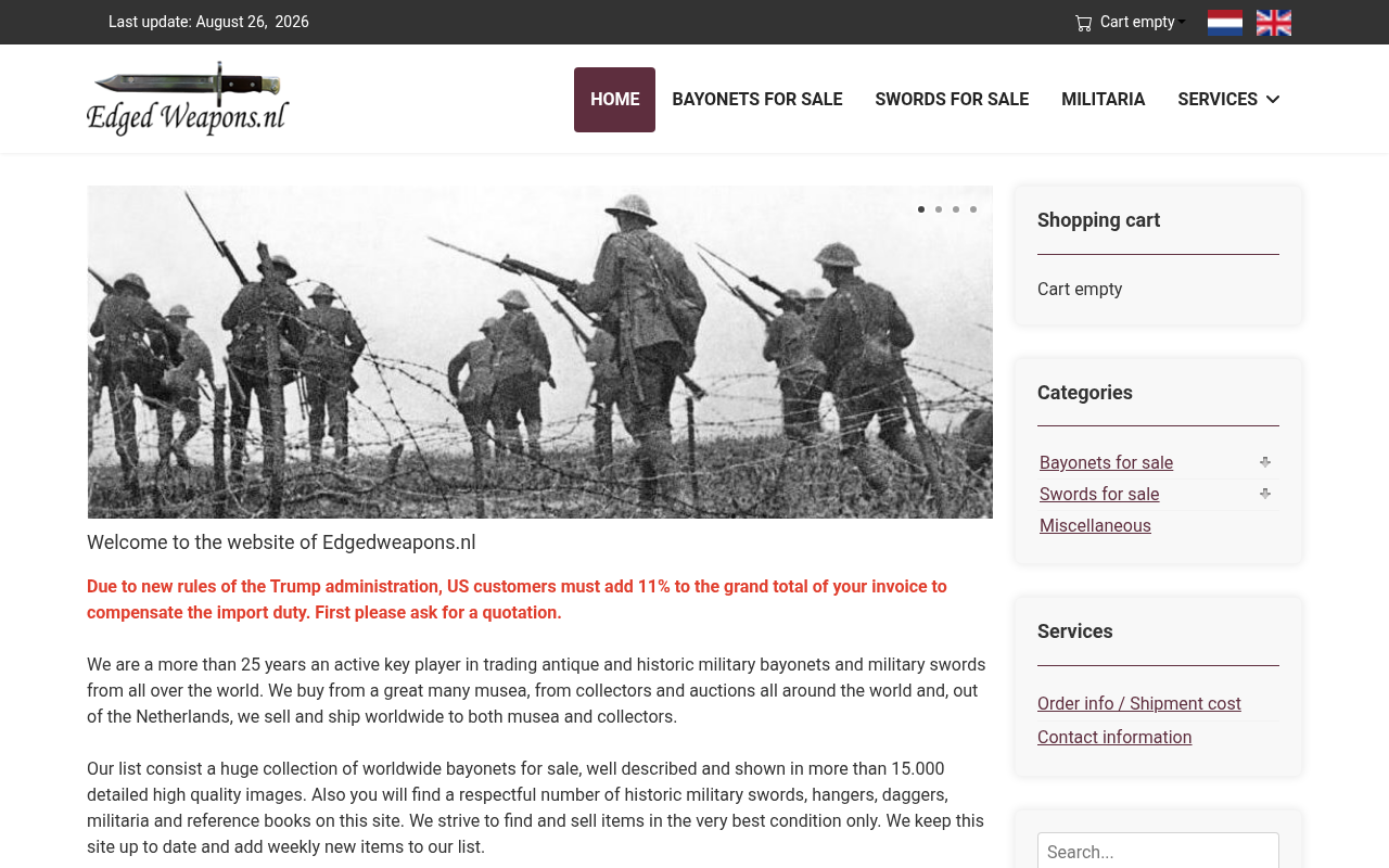 Screenshot van edgedweapons.nl