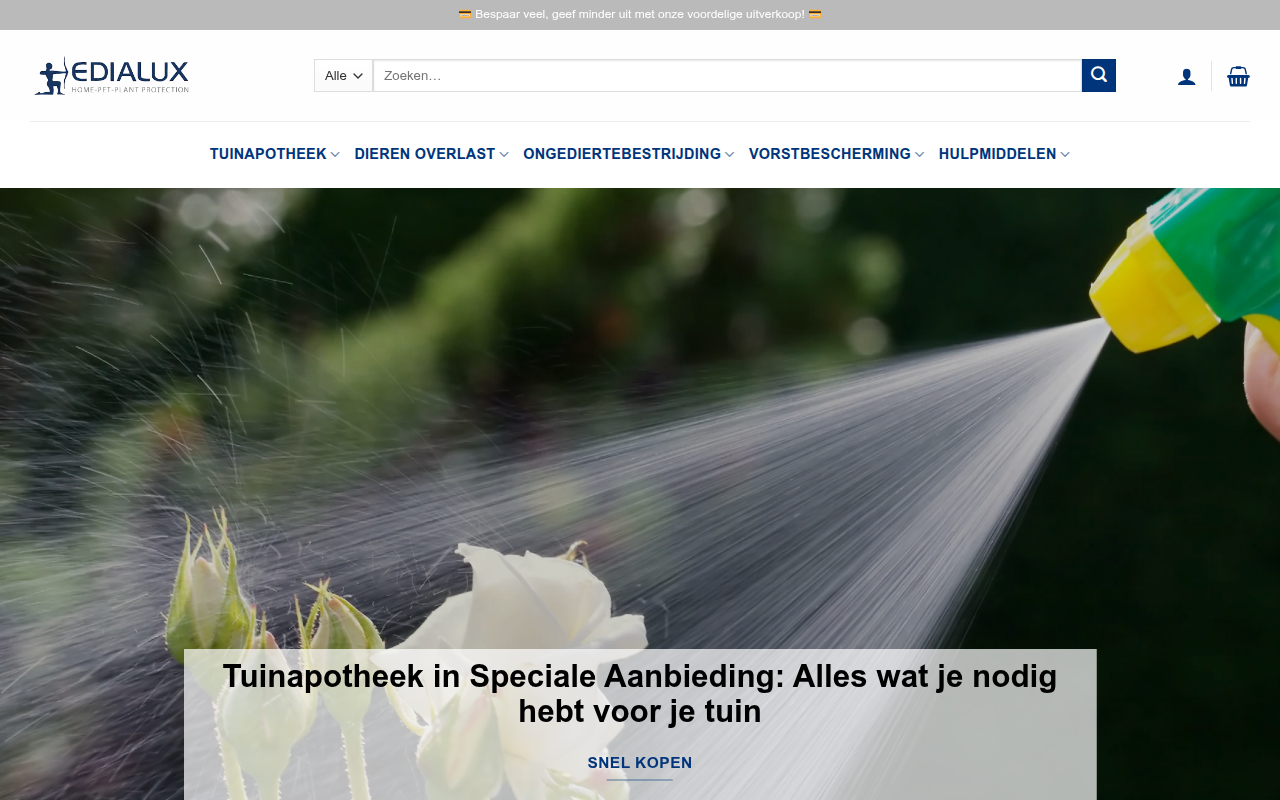 Screenshot van edialuxwinkel.com