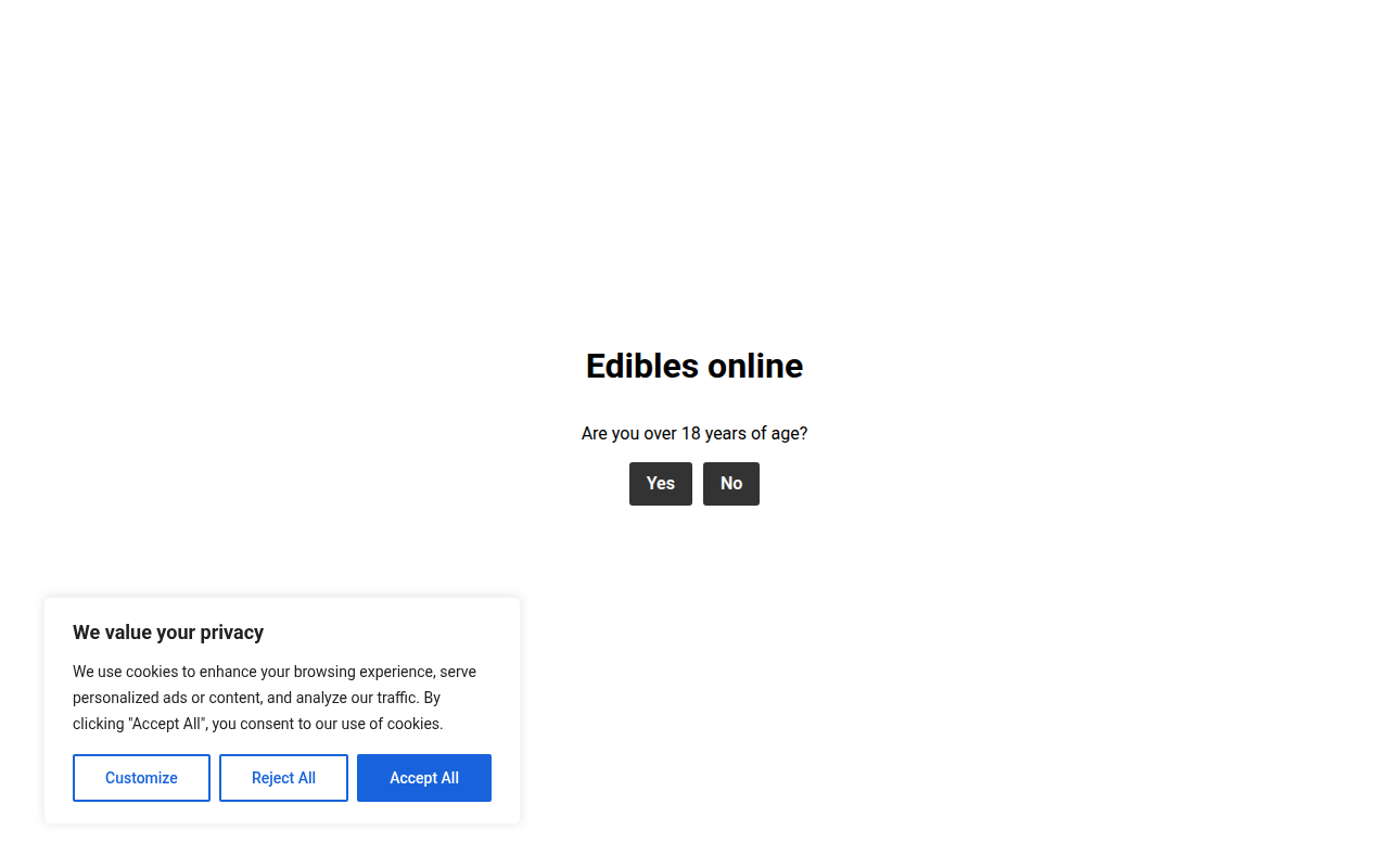 Screenshot van ediblesonline.nl
