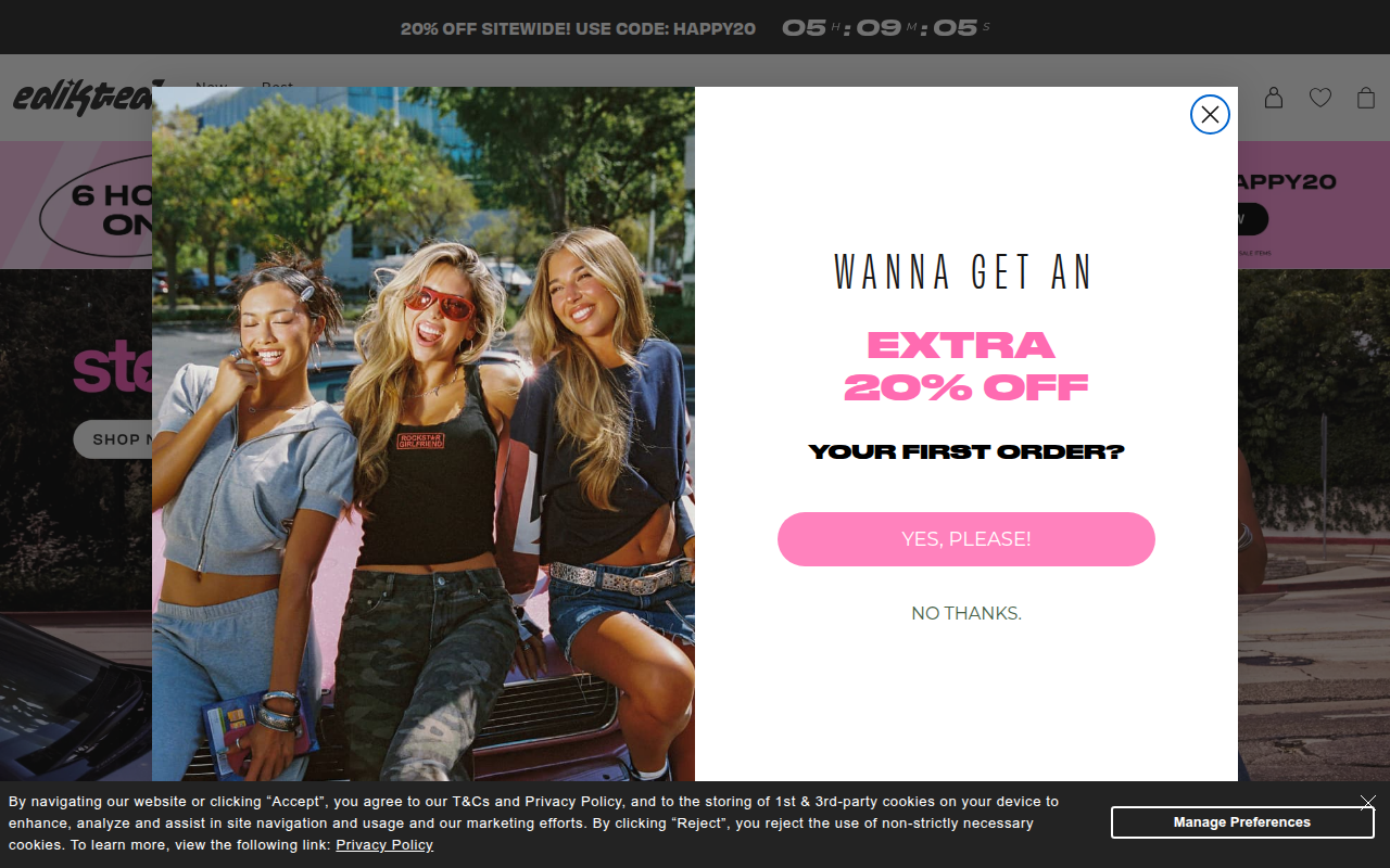 Screenshot van edikted.co.uk