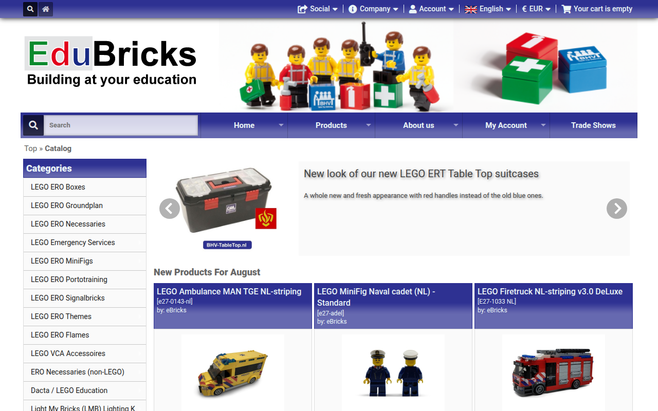Screenshot van edubricks.nl
