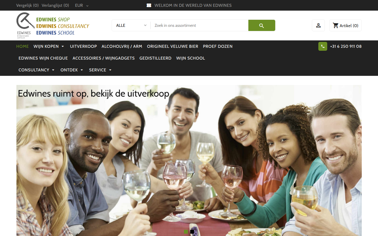 Screenshot van edwines.com