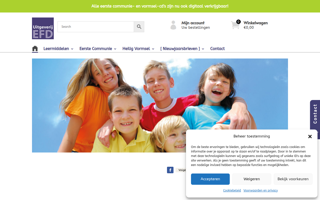 Screenshot van eenfijnedag.be