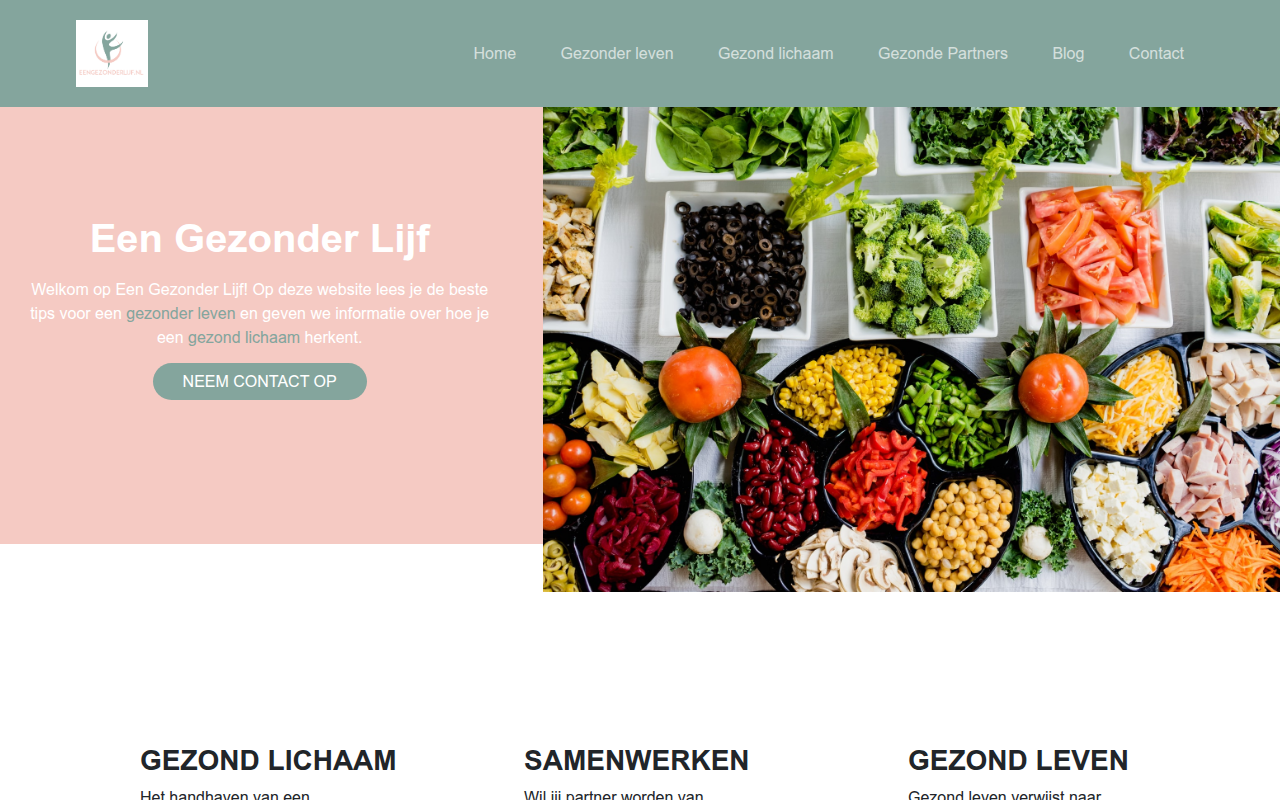 Screenshot van eengezonderlijf.nl