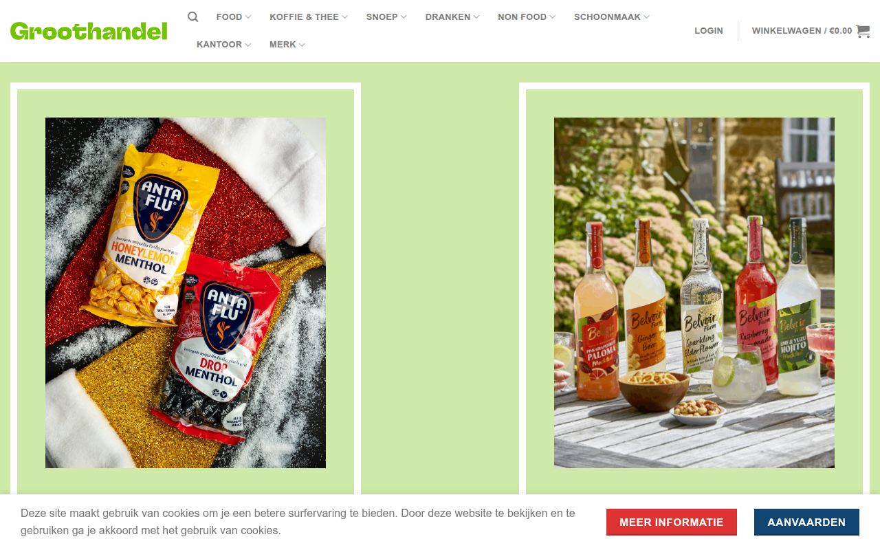 Screenshot van eengroothandel.com