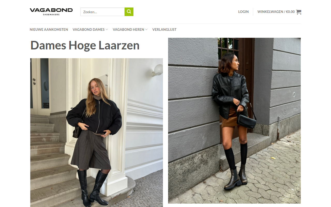 Screenshot van eenvoudigschoeisel.com