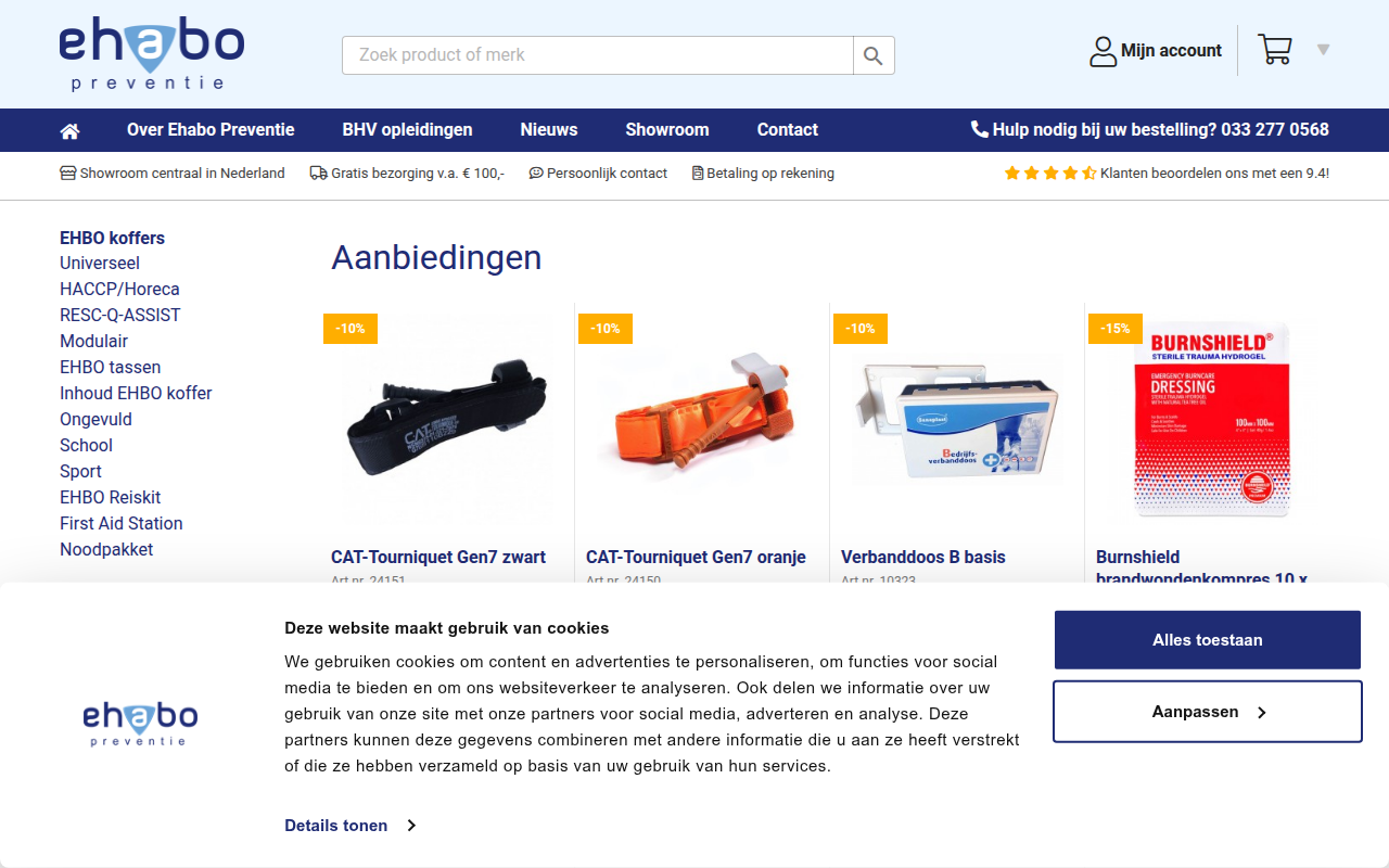 Screenshot van ehabo.nl
