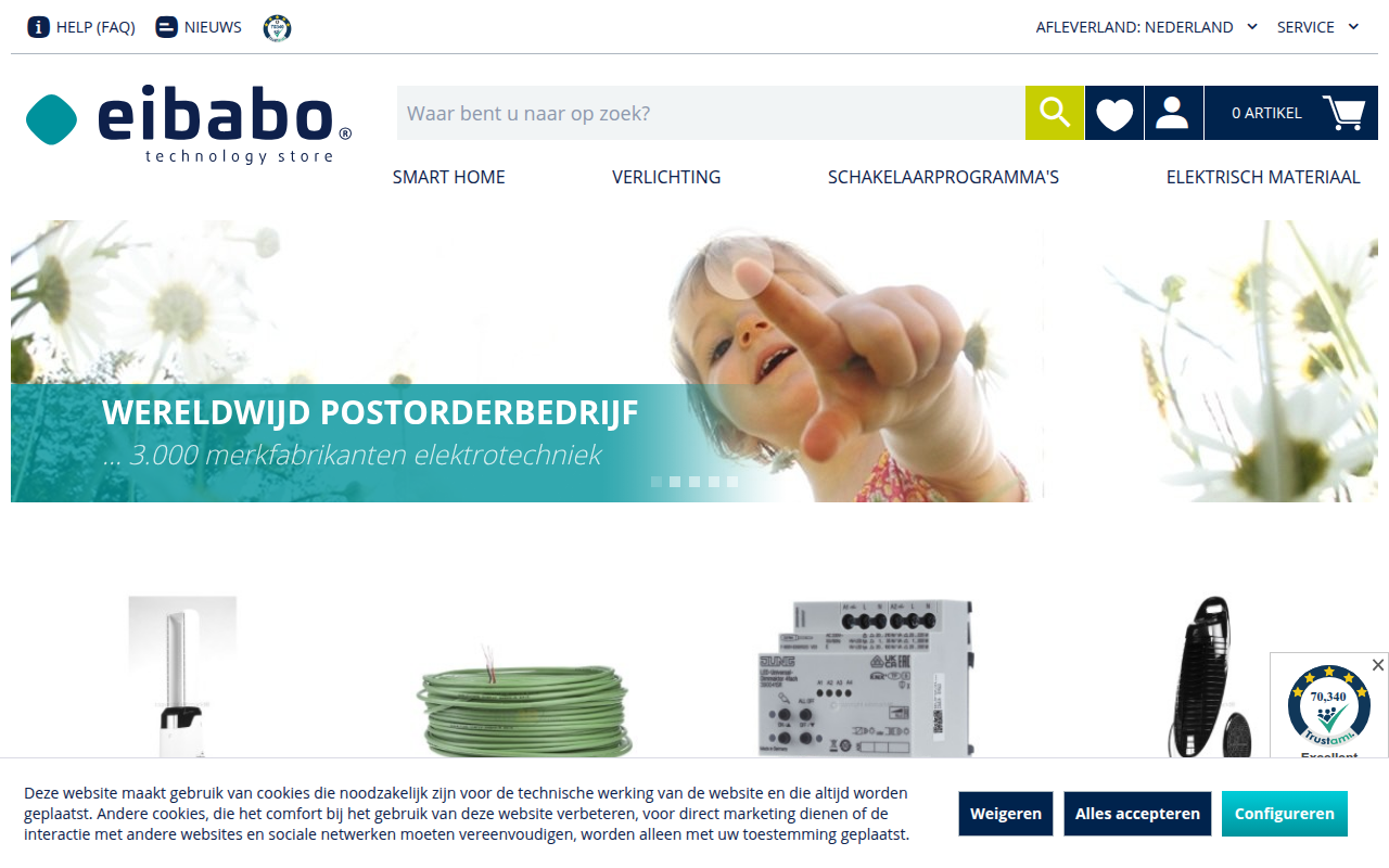 Screenshot van eibabo.nl