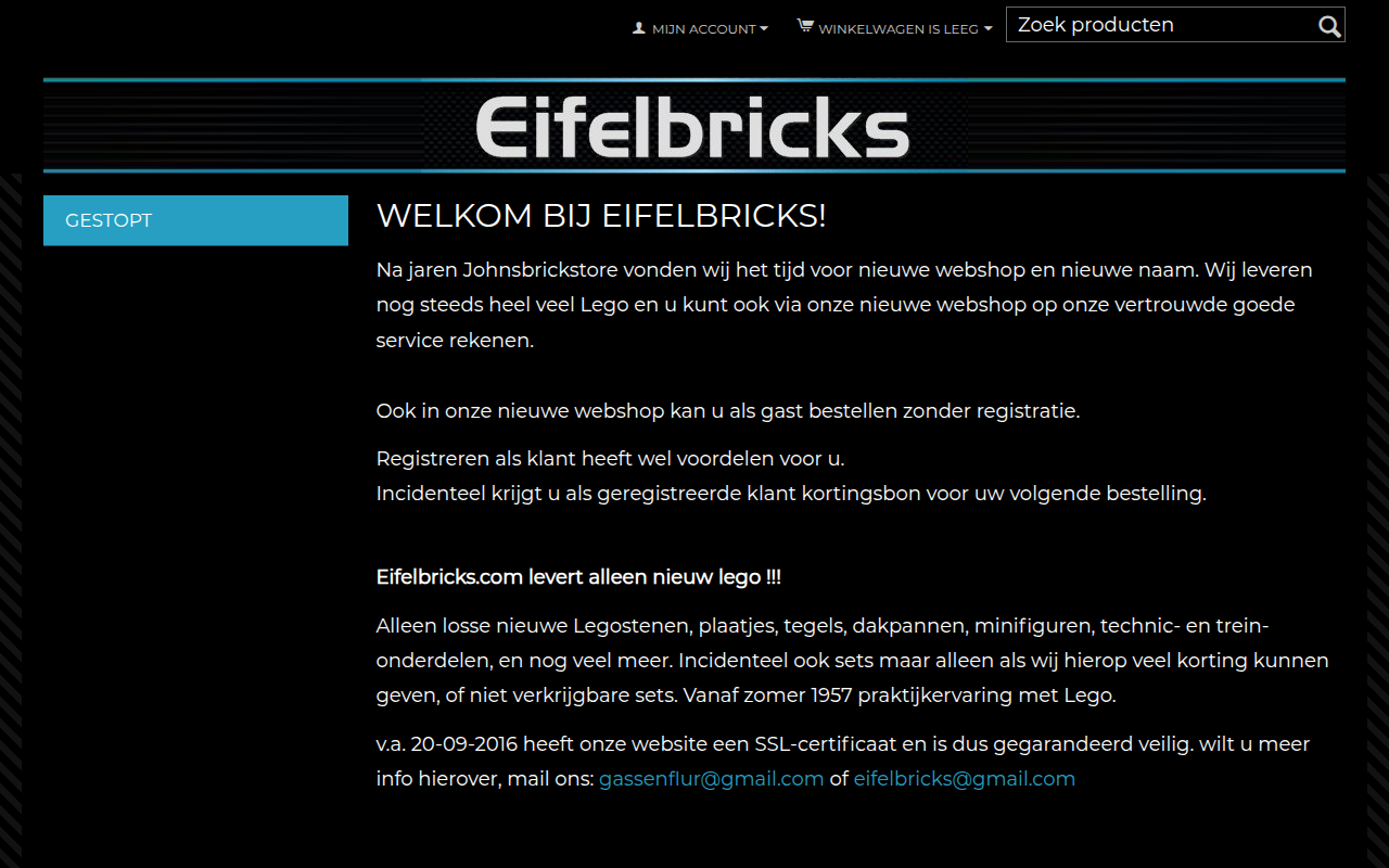 Screenshot van eifelbricks.com