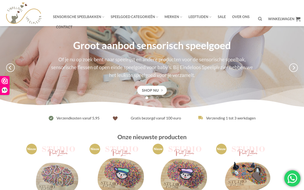 Screenshot van eindeloos-speelplezier.nl
