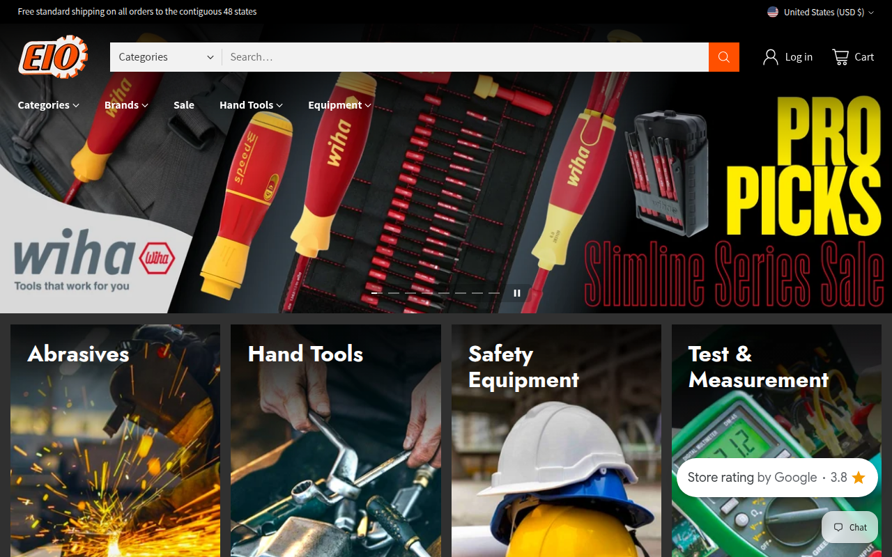 Screenshot van eio.com