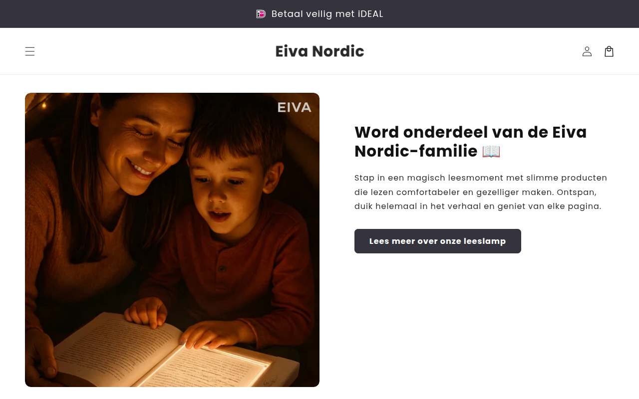 Screenshot van eivanordic.nl
